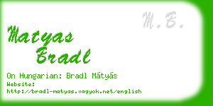 matyas bradl business card
